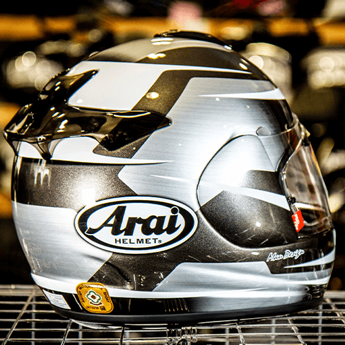 Arai Helmet - grey white rear