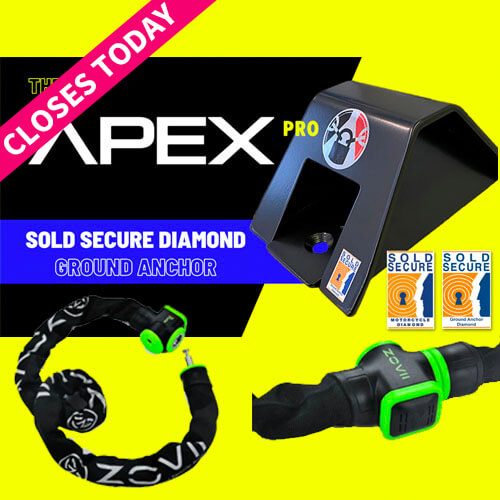 Apex Pro Ground Anchor & Zovii Alarmed Security Chain