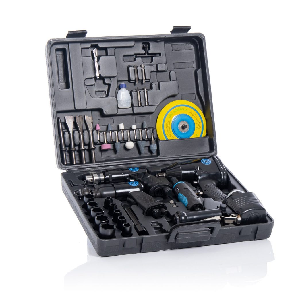 Compressor Tools Machine 50L Direct Drive Air Compressor + 42 Pc. Tool Kit - Apex 66