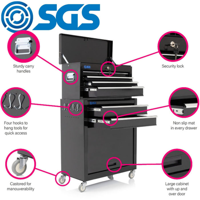 SGS Mechanics 8 Drawer Tool Chest & Cabinet