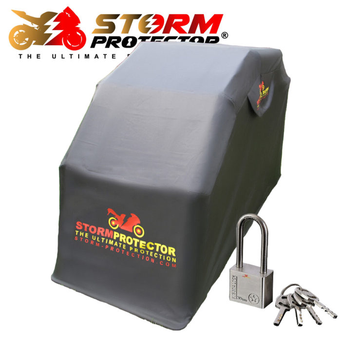 Storm Protector Motorcycle Storage + Storm Protector Padlock