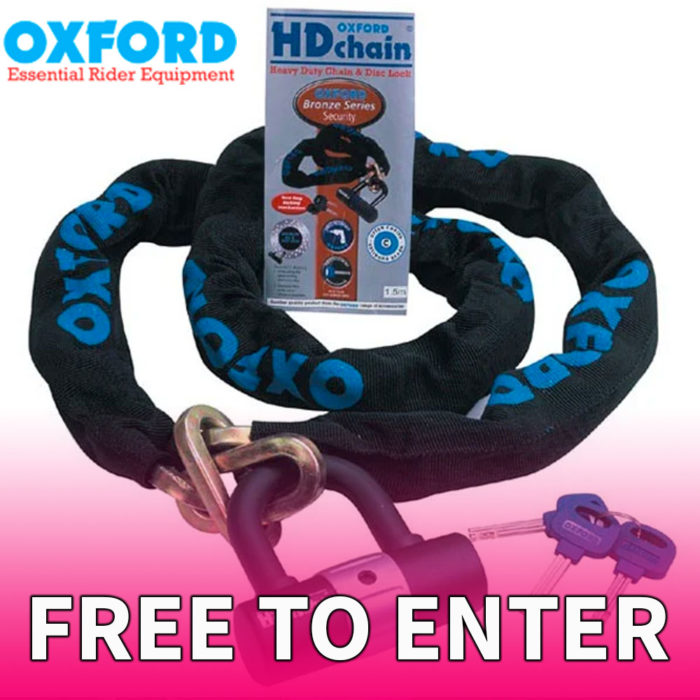FREE To Enter Competition - Oxford HD Chain & Padlock - Choice Of Length