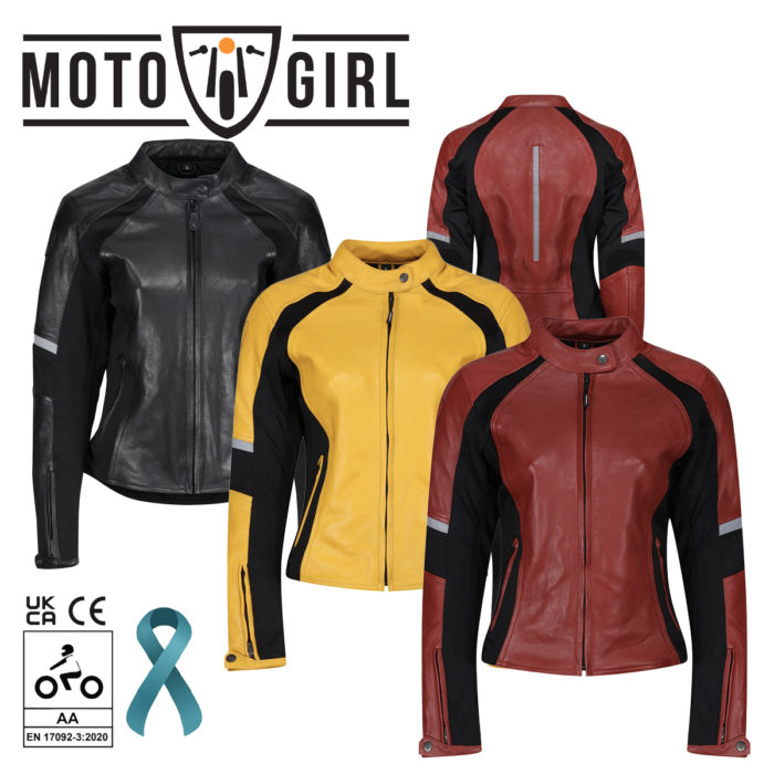 MotoGirl Fiona Leather Jacket - Colour Choice