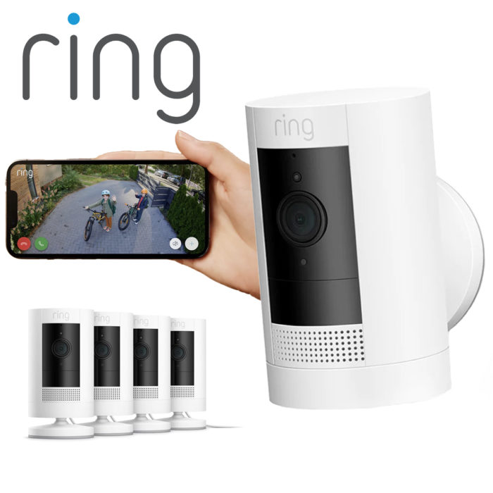 Ring Doorbell Outdoor Security Camera System - 4-Pack
