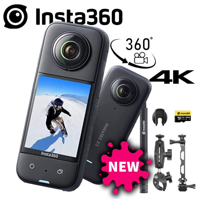 ALL NEW Insta360 x3 Motorcycle Camera Bundle