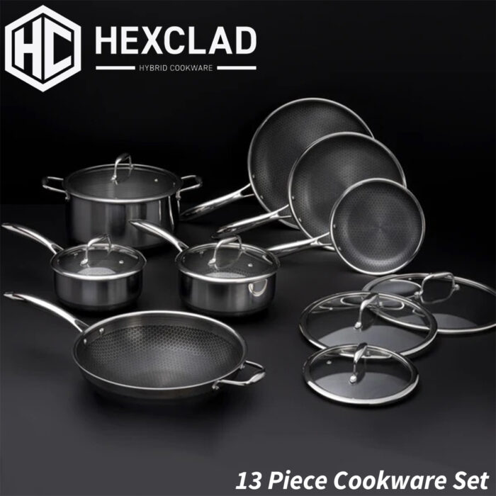 HexClad 13 Piece Hybrid Cooking Set w/ Lids