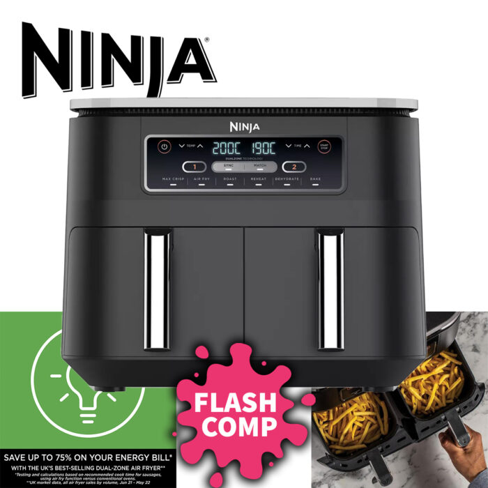 Ninja Foodi Dual Zone 7.6 Litre Air Fryer - Flash Comp