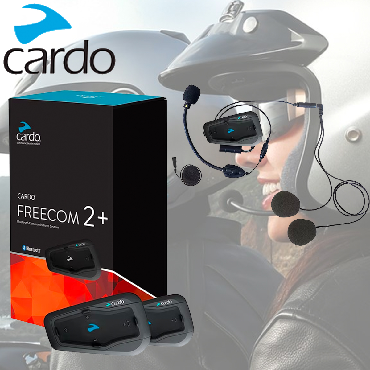 Cardo Freecom 2X Bluetooth Headset Duo