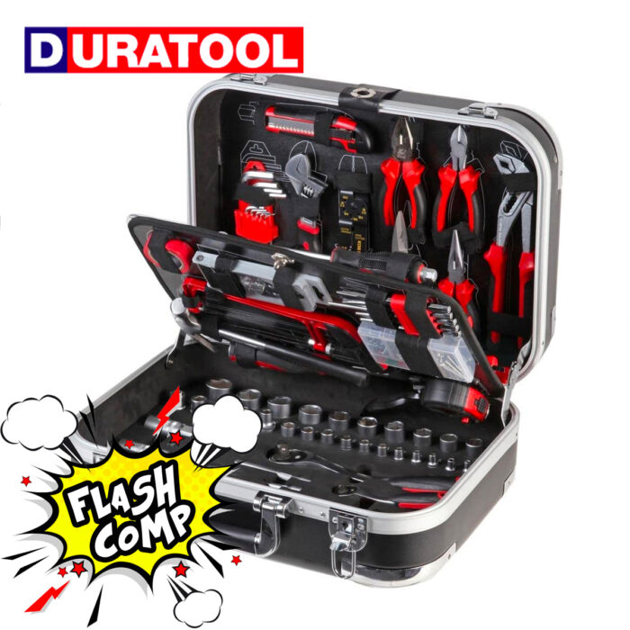 Duratool Tool Kit & Tool Case 153 Piece - Flash Comp ⚡