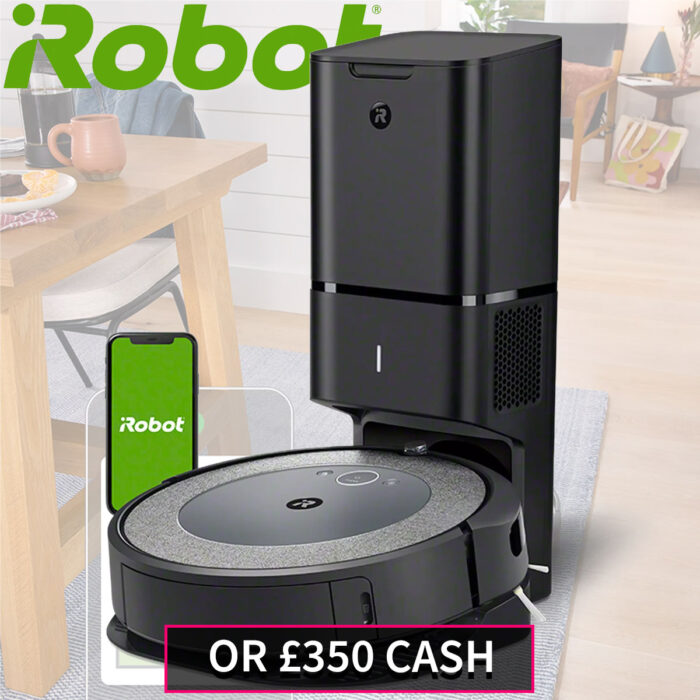 iRobot Wifi Roomba® i5+ Self-Emptying Robot Vacuum Or £350 Cash
