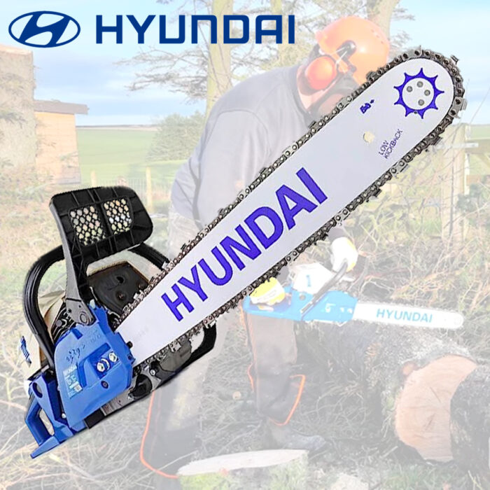 Hyundai Petrol Chainsaw Includes Storage Bag And Bar Cover
