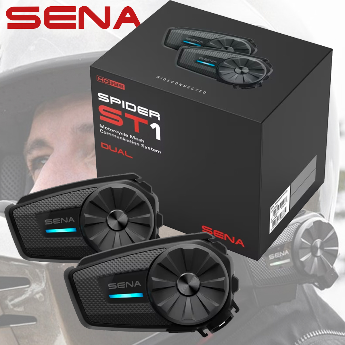 Sena Spider ST1 Mesh Headset  Intercom Dual Apex 66