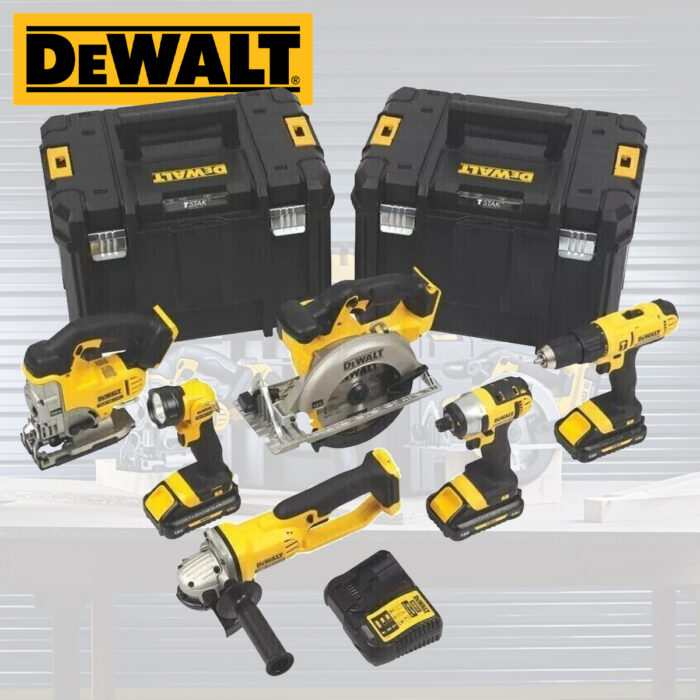Dewalt 18v 3x 3.0 AH Li-On Cordless 6 Piece Kit