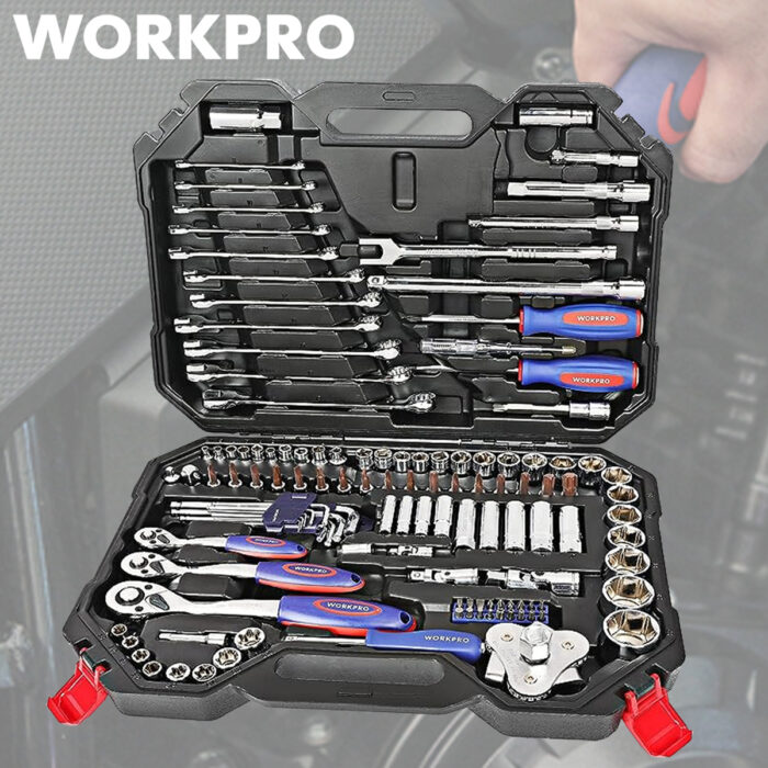 WorkPro 123 Piece Drive Socket Set