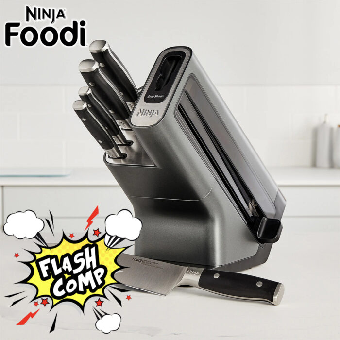 ⚡️Nifty Fifty Draw - Ninja Foodi 6-Piece StaySharp Knife Block with Integrated Sharpener Just 50p – Flash Comp⚡️