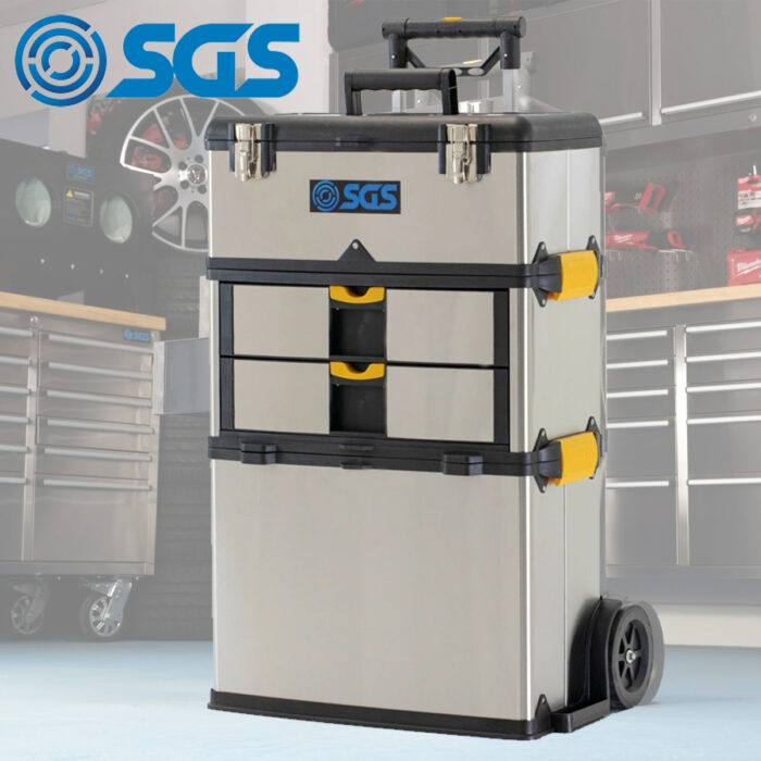 SGS Stainless Mobile Stackable 3-1 Tool Box