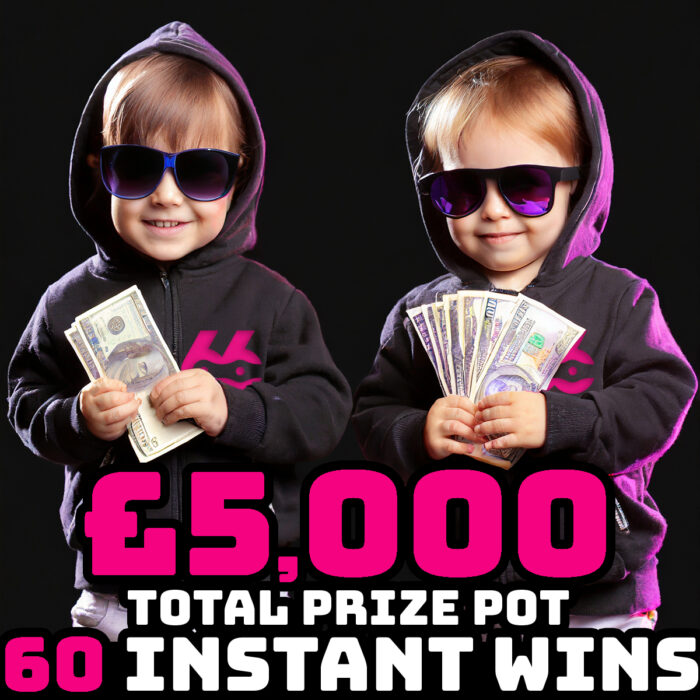 🍼 £5,000 Instant Win Comp - 60 Instant Wins - All Cash PLUS Exclusive Apex 66 Hoodies & 2x Epic Ticket Bundles