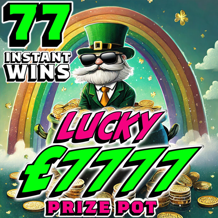 🍀 Lucky £7777 Prize Pot 🍀 - 77 Instant Wins - Cash, Ticket Bundles & Apex 66 Hoodies - Main Prize £777 Cash