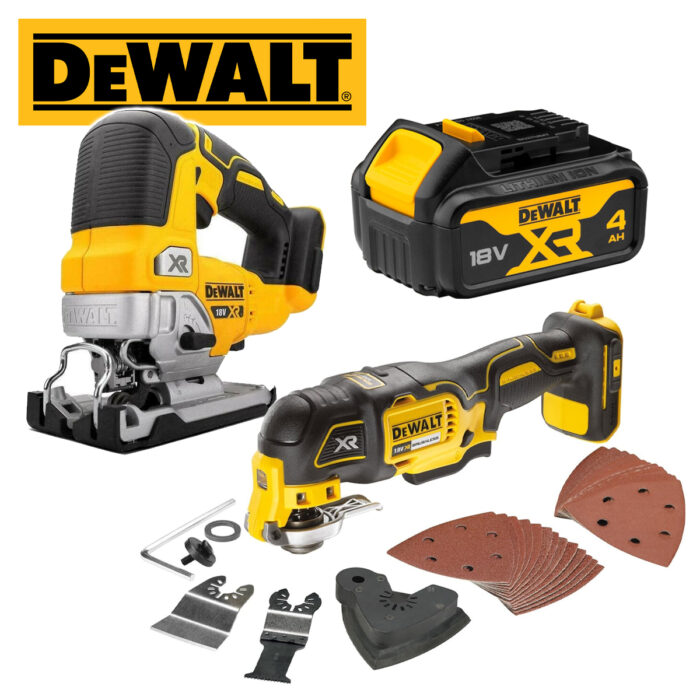 Dewalt Cordless Jigsaw + Dewalt Oscillating Multi Tool + Battery