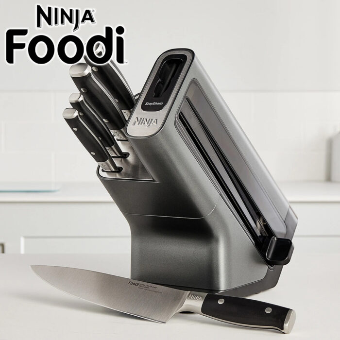 ⚡️Ninja Foodi StaySharp Knife Block with Integrated Sharpener - 5 Piece Set ⚡️