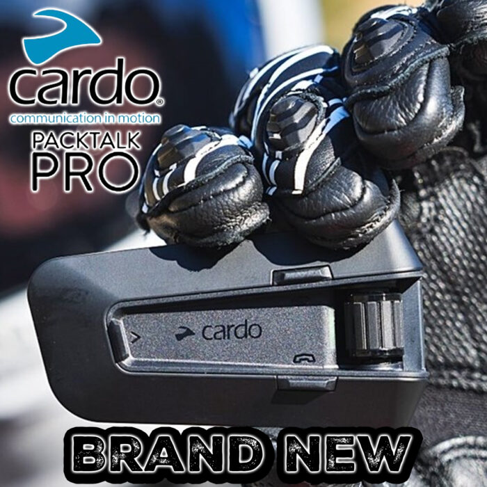 All New TOP-SPEC Cardo Packtalk Pro - 5.2 Mesh Intercom With Built In Crash Detection Chip