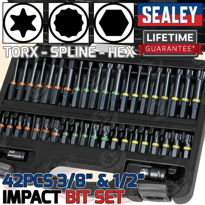 Sealey Impact Hex Torx Spline Bit Set