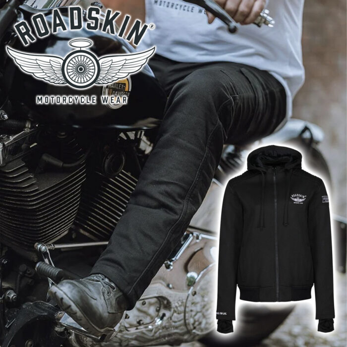 Roadskin AA Rated Cargo Motorcycle Trousers & Easy Rider Armoured Hoodie