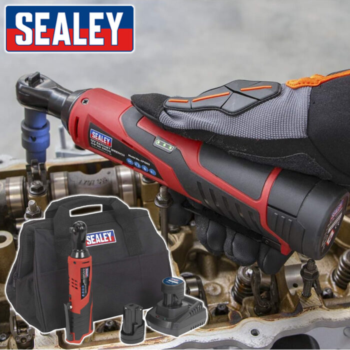 Sealey Drive Ratchet Wrench Kit + 2 Batteries