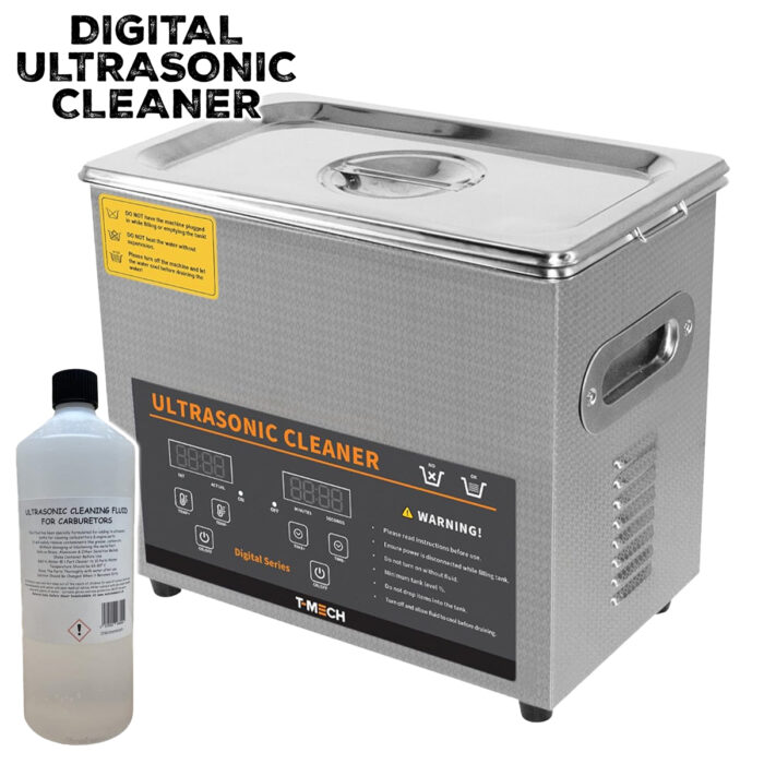3LTR Digital Ultrasonic Parts Cleaner + Fluid