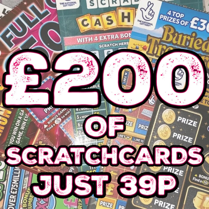 ⚡️£200 Of Scratchcards - Just 39p!⚡️