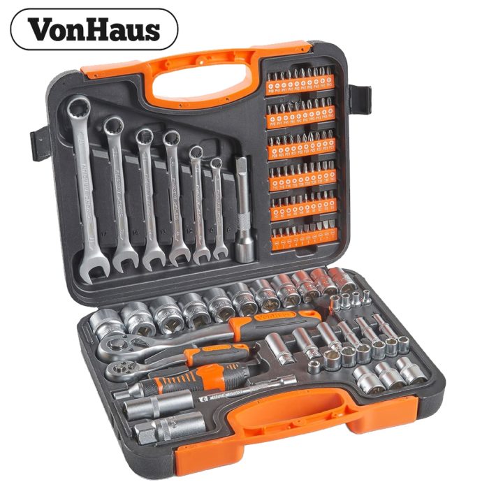 VonHaus 104-Piece Socket Wrench Tool Set