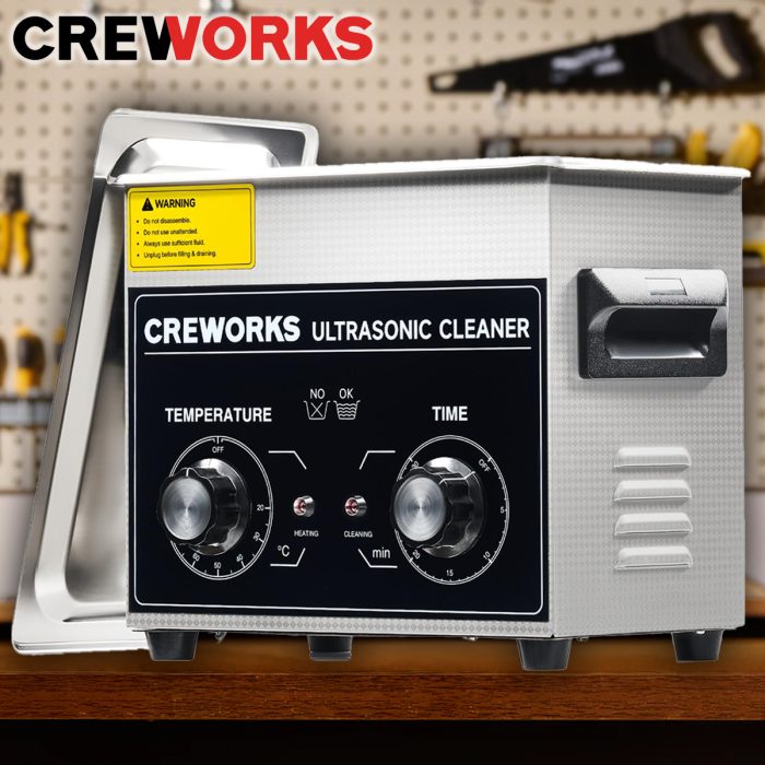 Creworks 3.2L Ultrasonic Cleaner + 1L Ultrasonic Fluid