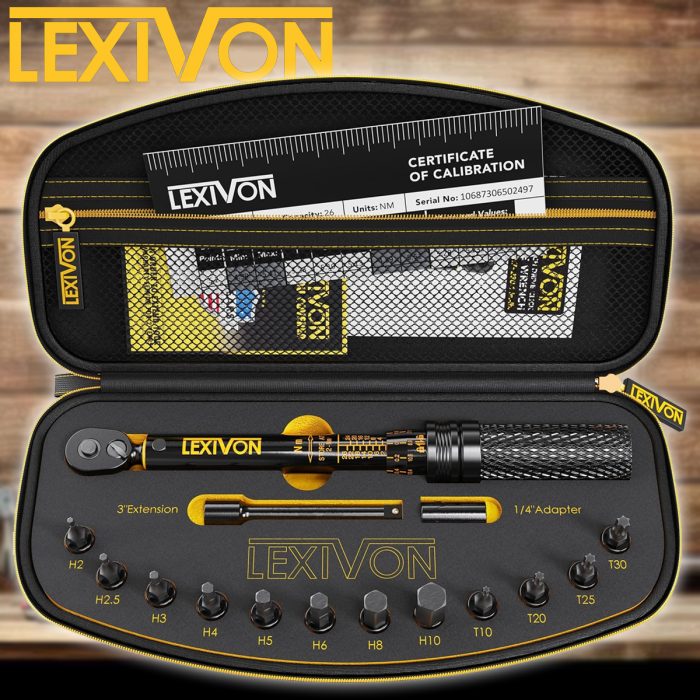 LexiVon Bike Torque Wrench 15 Piece Tool Kit