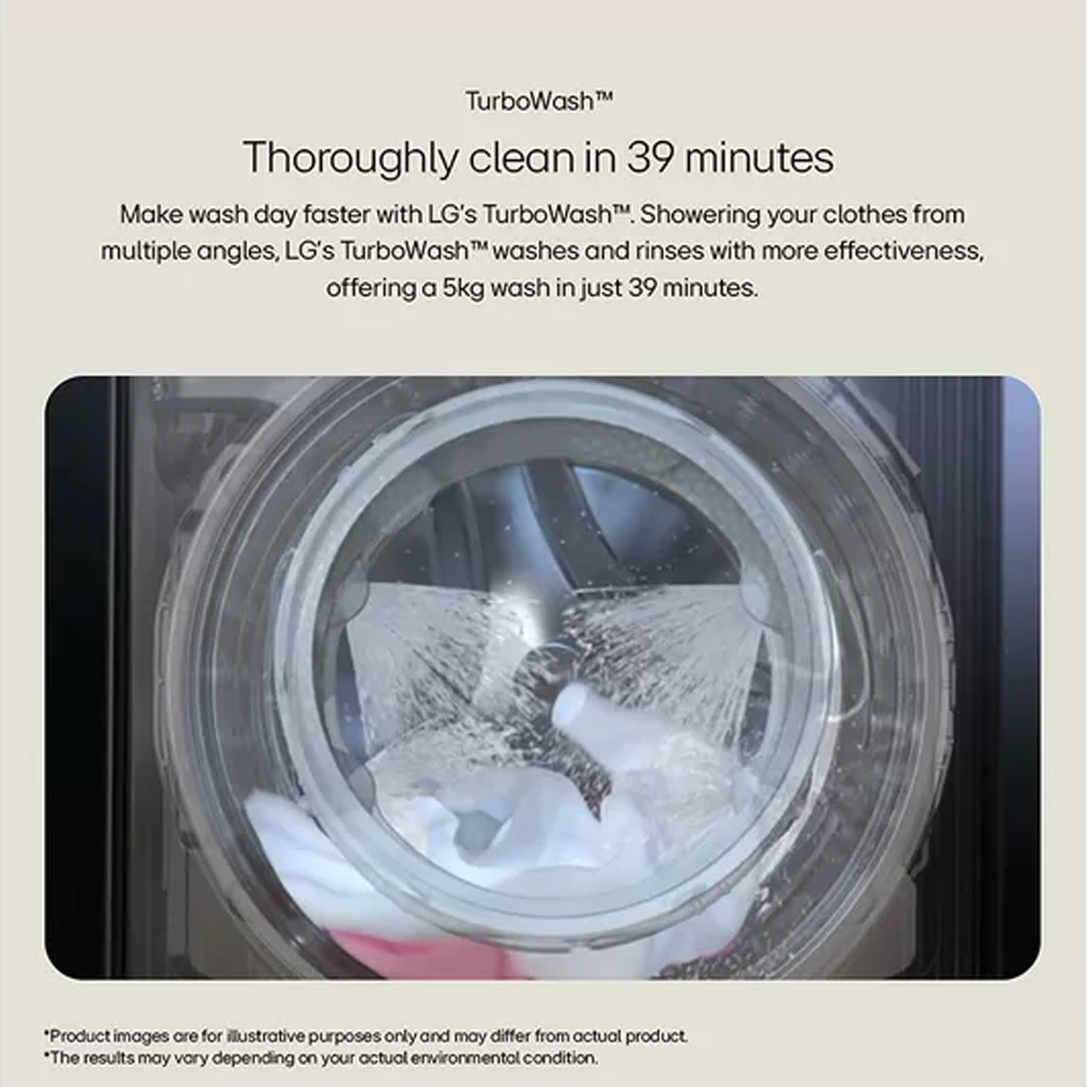 LG Turbo Wash 1400 Spin Washer Dryer – Colour Choice - Image 3