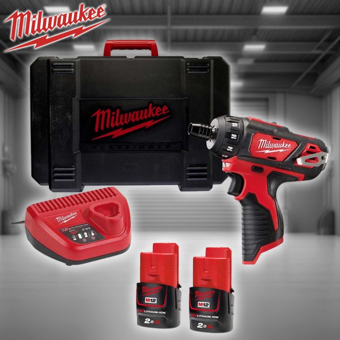 Milwaukee Sub Compact Screwdriver with 2x 2.0Ah Batteries