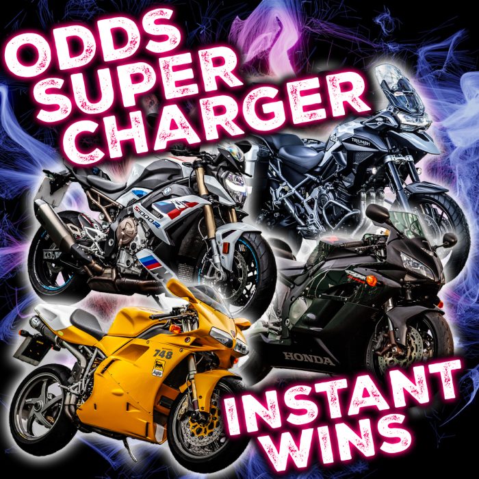 Max Tickets On A Bike Jackpot - Odds Supercharger (1 in 7 wins) - 200+ Instant Wins