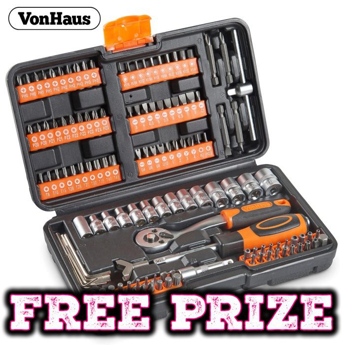  FREE To Enter Competition - VonHaus Socket Set – 130-Piece