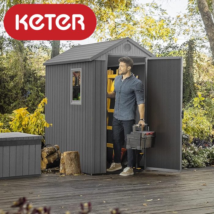 Keter Darwin Apex Single Door Garden Storage Shed