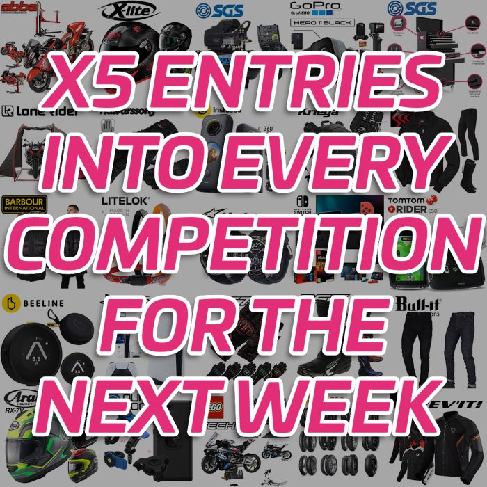 Win x5 Entries into every comp for the next week - Limited Numbers