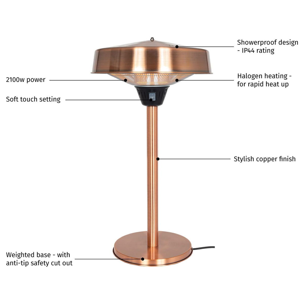 ⚡️La Hacienda Copper or Silver Modern tabletop Heater⚡️ - Image 4