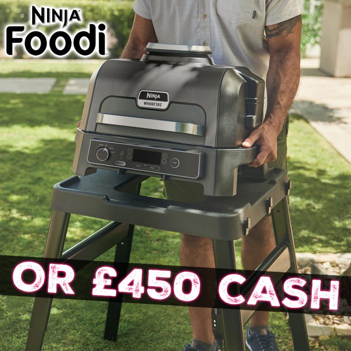 Ninja Woodfire Pro XL Electric BBQ Grill & Smoker With Stand & Cover