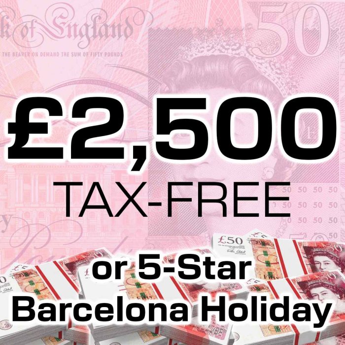 £2,500 or 5-Star Barcelona Getaway