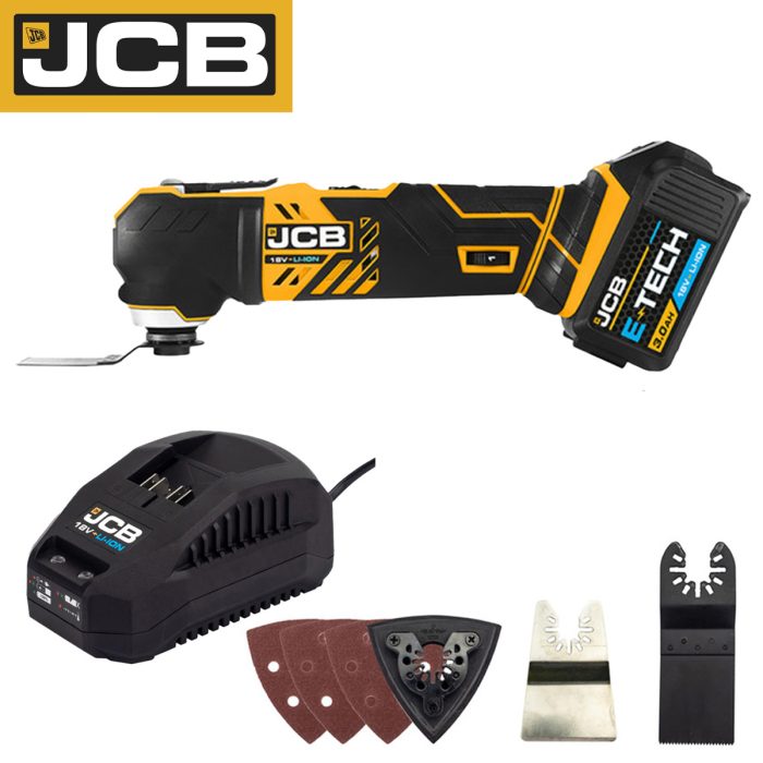 JCB 18V Cordless Multi-Tool with 1 x 3.0Ah Battery