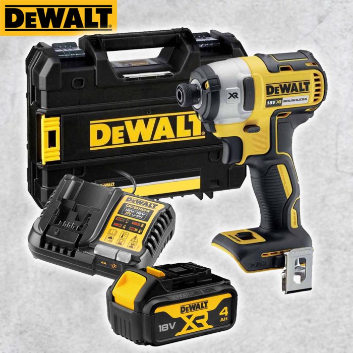 DeWalt 18V XR Brushless 3 Speed Impact Driver with 1 x 4.0Ah Battery