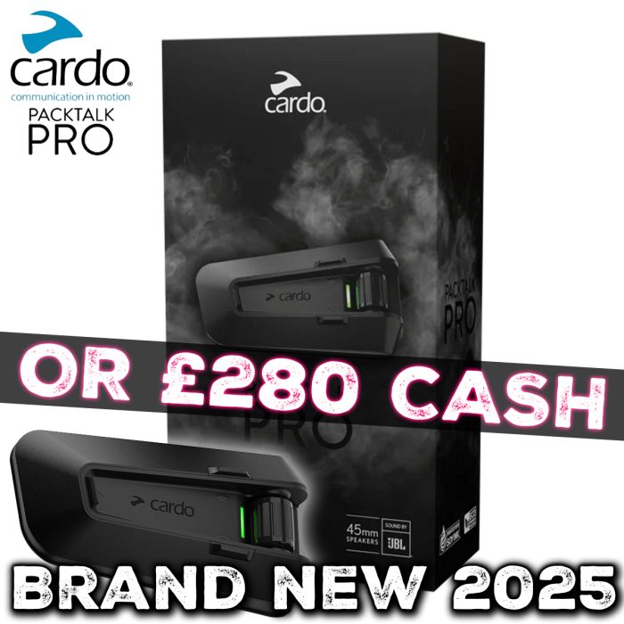 2025 TOP-SPEC Cardo Packtalk Pro - 5.2 Mesh Intercom With Built In Crash Detection Chip