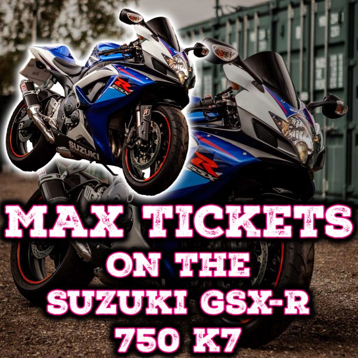 Win Max Tickets on The Suzuki GSX-R 750 K7