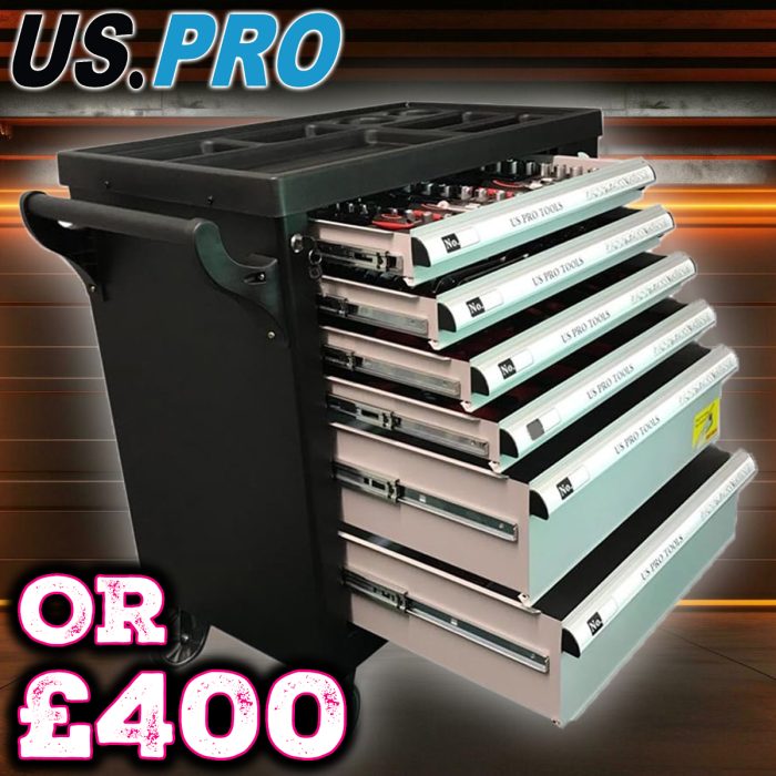 US Pro Tool Chest - 6 Drawers Full of Tools