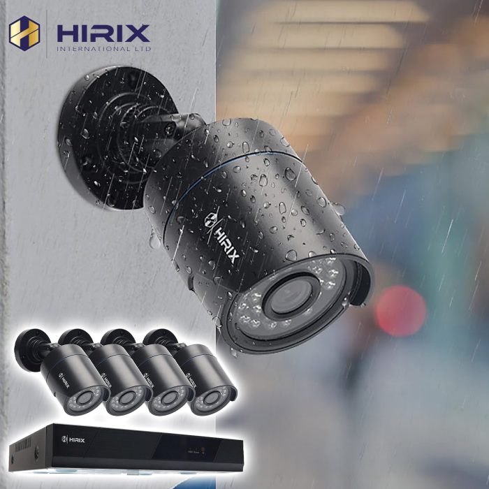 Hirix CCTV Security Camera System with 500GB HDD Recording Night Vision Detection