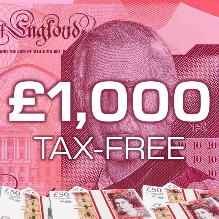 £1,000 Cash - Ultra Low Odds
