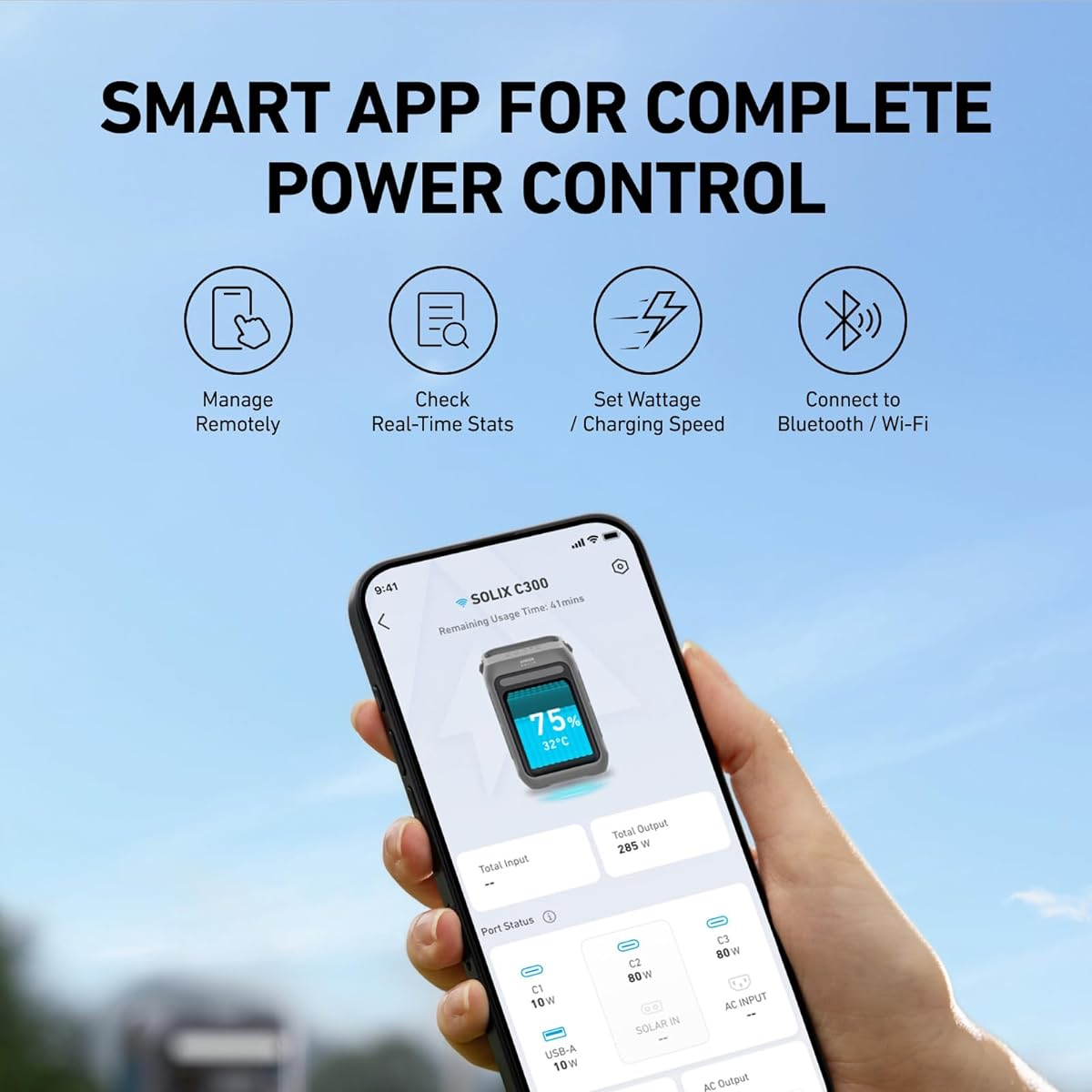 Anker Solix C300 Portable Outdoor Power Station With Solar Generator - Image 3